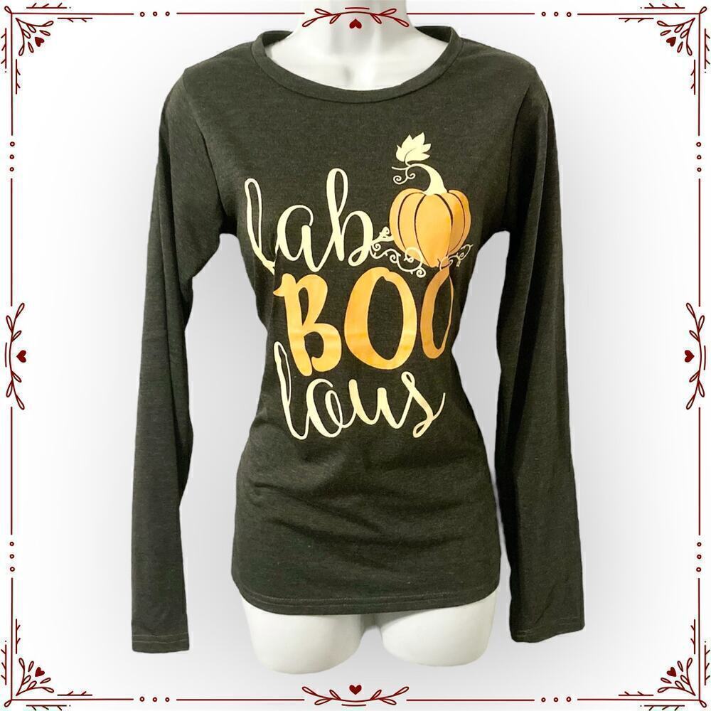 Women's S Halloween Fab-BOO-lous Long Sleeve T-Shirt